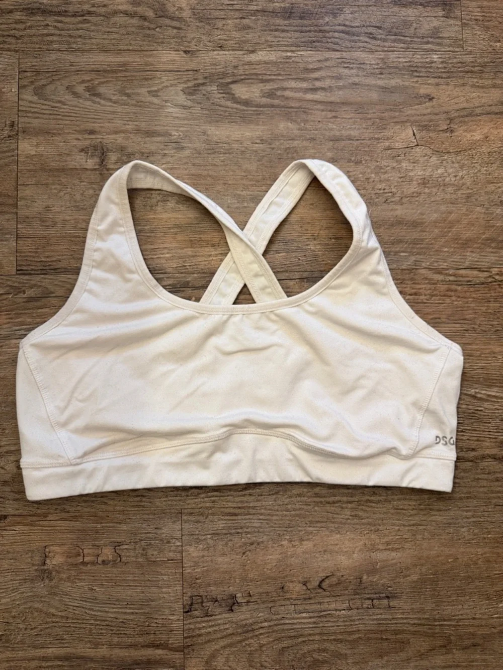 DSG Cream Crisscross Light Support Sports Bra